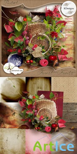 Scrap Set - Forest Fruits Partie 1 PNG and JPG Files