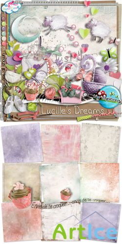 Scrap Set - Lucille's Dreams PNG and JPG Files