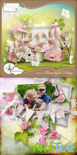 Scrap Set - Its a Beautiful Day PNG and JPG Files