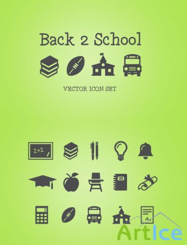 WeGraphics - Back 2 School Vector Icons Pack