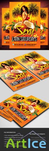 Sexy Latin Tuesdays Party Flyer/Poster PSD Template