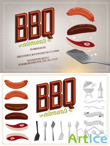 BBQ Vector Elements