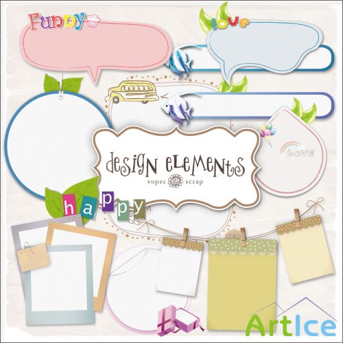 Scrap Set - Design Elements PNG Files