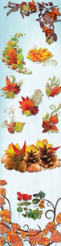 Scrap Set - Beautiful Autumn Season PNG Files