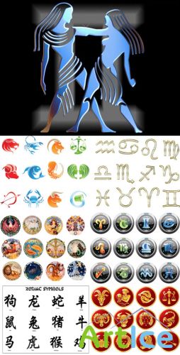 Beautiful Zodiac Signs PNG and JPG Files