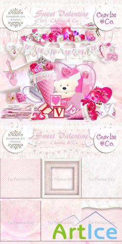 Scrap Set - Sweet Valentine PNG and JPG Files