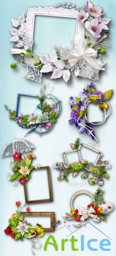 Original Floral Frame PNG Files