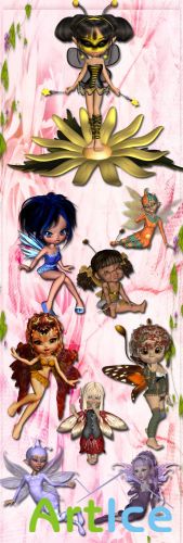 Little Fairies PNG Files