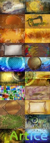 20 Abstract Grunge PSD Backrounds