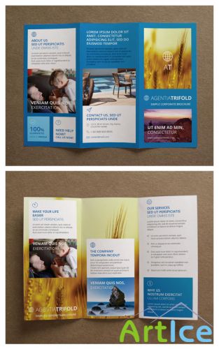 Pixeden - Agentia Tri Fold Brochure Template