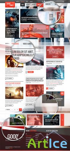 Pixeden - Good Times Magazine Psd Website