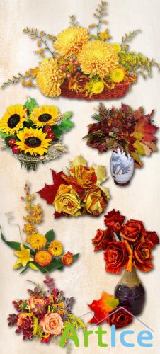 Autumn Bouquet PNG Files