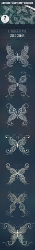 Designtnt - Butterflies Abstract PS Brushes