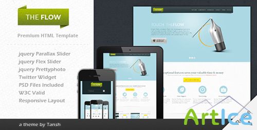 ThemeForest - The Flow v1.6 - Responsive One Page App Template - FULL