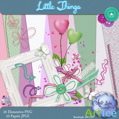 Scrap Set - little Things PNG and JPG Files