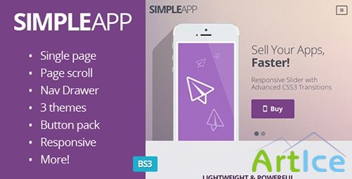 ThemeForest - SimpleApp - Single Page Scrolling Site - RIP
