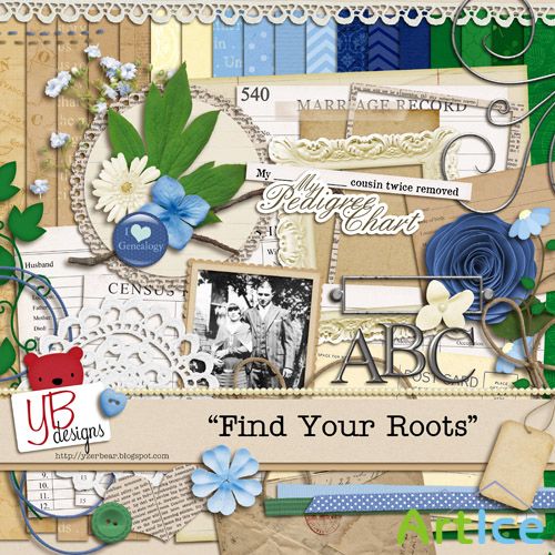 Scrap Set - Find Your Roots PNG and JPG Files