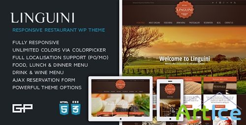 ThemeForest - Linguini v1.7.6 - Restaurant Responsive WordPress Theme