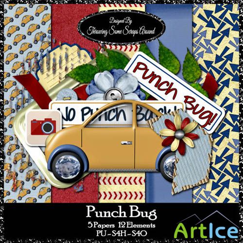 Scrap Set - Punch Bug PNG and JPG Files