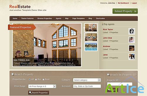 Templatic - Real Estate 2.3.12 - Theme For WordPress