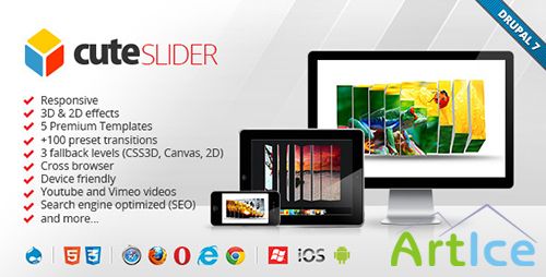 CodeCanyon - Cute Slider Drupal - 3D & 2D HTML5 Drupal Slider