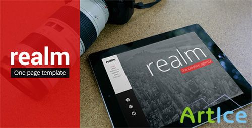 ThemeForest - REALM - Unique One Page Parallax Responsive HTML5 - RIP