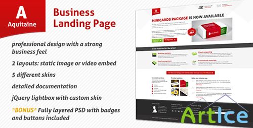 ThemeForest - Aquitaine - Business Landing Page - FULL