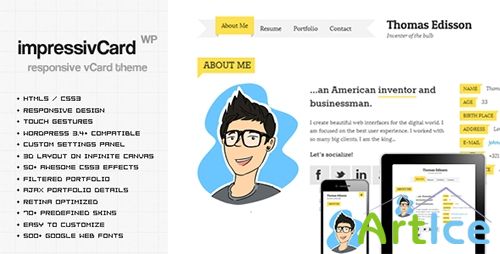 ThemeForest - impressivCard v2.9 WP - Responsive HTML5 vCard