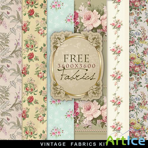 Textures - Vintage Fabrics With Flowers