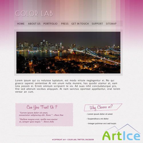 ColorLab PSD Website Template