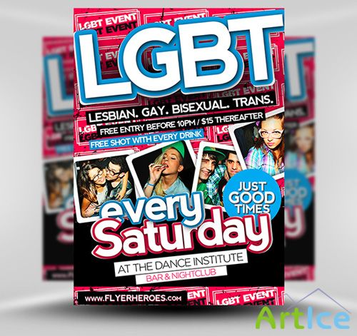 LGBT Flyer Template PSD