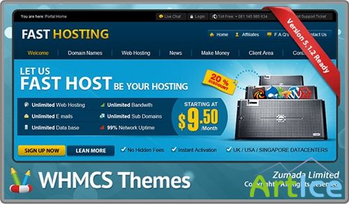 Fast Hosting - Version v5.1.2 WHMCS 5.x Template