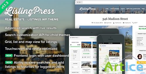 ThemeForest - ListingPress v1.1.3 - Real Estate & Listings WP Theme