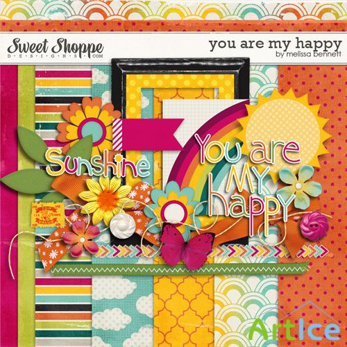 Scrap Set - You are My Happy 2 PNG and JPG Files