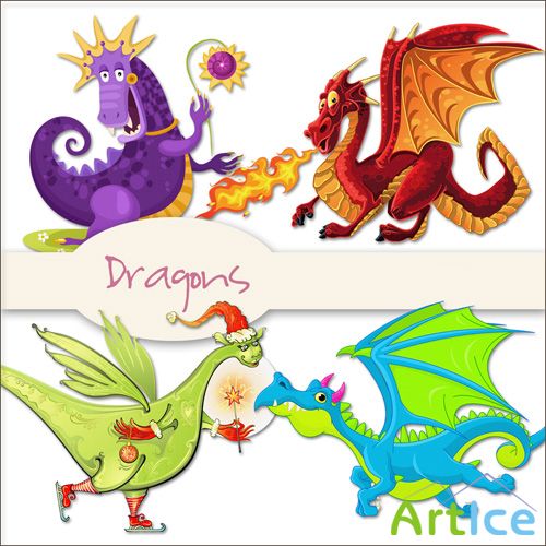 Scrap Set - Dragons PNG Files