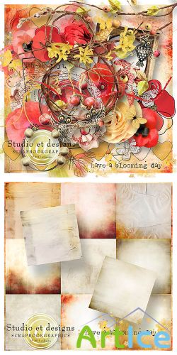 Scrap Set - Have a Blooming Day PNG and JPG FIles