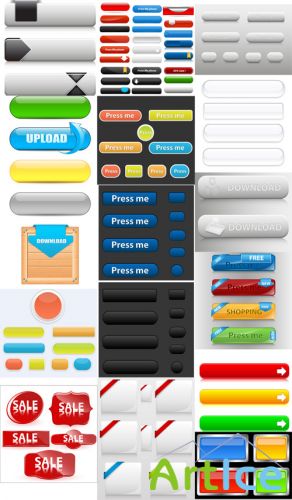 Vector Web Buttons Set