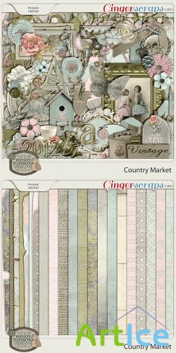 Scrap Set - Country Market PNG and JPG Files