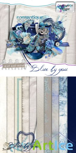 Scrap Set - Blue by You PNG and JPG FIles