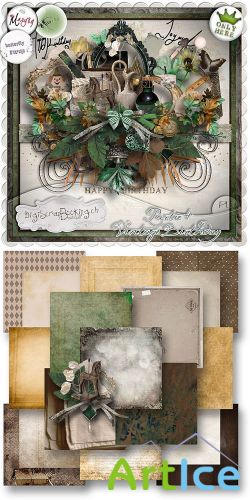 Scrap Set - Vintage Birthday Partie 4 PNG and JPG Files