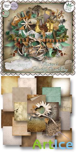 Scrap Set - Vintage Birthday Partie 3 PNG and JPG Files