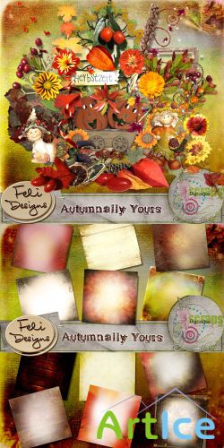 Scrap Set - Autumnally Yours PNG and JPG Files