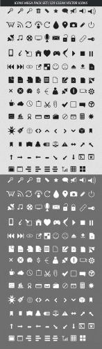 129 Clean Mega Pack Vector Icons