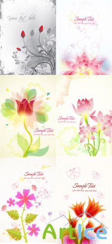 Floral Vector Illustrations Set 1