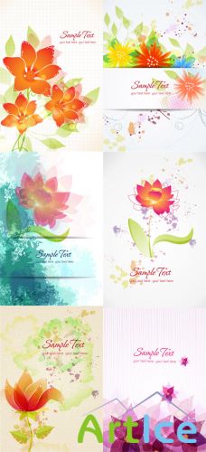 Floral Vector Illustrations Set 3