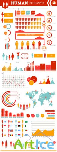 Human Infographic & Data Visualization Set