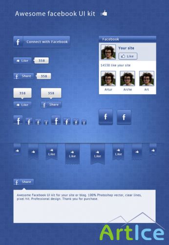 Awesome Facebook User Interface PSD Template