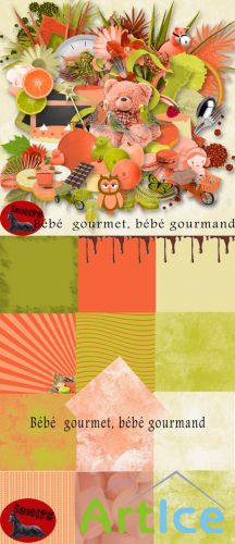 Scrap Set - Bebe Gourmet, bebe Gourmand PNG and JPG Files