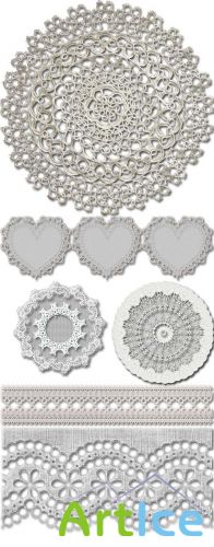 Lace - set of elements for Graphic Works PNG Files