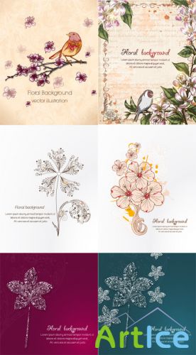 Spring Floral Illustrations Set 12